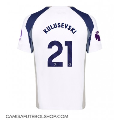 Camisa de time de futebol Tottenham Hotspur Dejan Kulusevski #21 Replicas 1º Equipamento 2025-26 Manga Curta Camisa de time de futebol Tottenham Hotspur Dejan Kulusevski #21 Replicas 1º Equipamento 2025-26 Manga Curta
